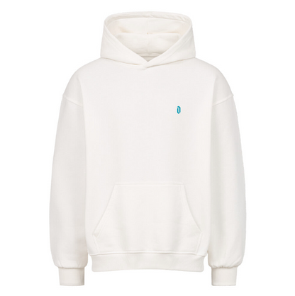 BESA Blue white Oversized Hoodie - Dykrenat